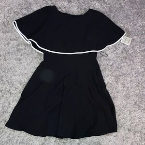 Danny & Nicole Black and White Dress cape dress nun dress up formal NEW! Sz 6 sm